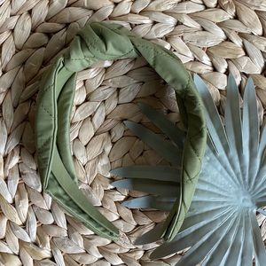 Madewell Green Quilted Headband EUC